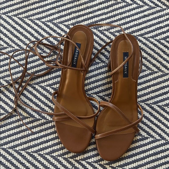 Margaux The Soho Heeled Sandals in Saddle Nappa - Picture 3 of 6